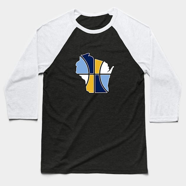 Marquette Basketball Baseball T-Shirt by And1Designs